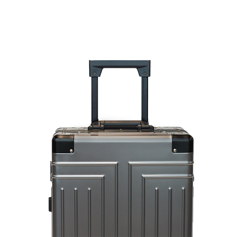 Alezar Lux  Алюминевый чемодан серый 20